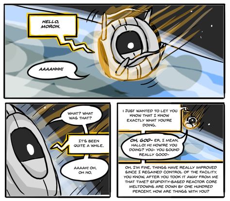 Portal 2 Blue Sky, Blue Sky Portal, Portal Memes, Portal Art, Portal Game, Map Projects, Orange Box, Web Comic, Portal 2