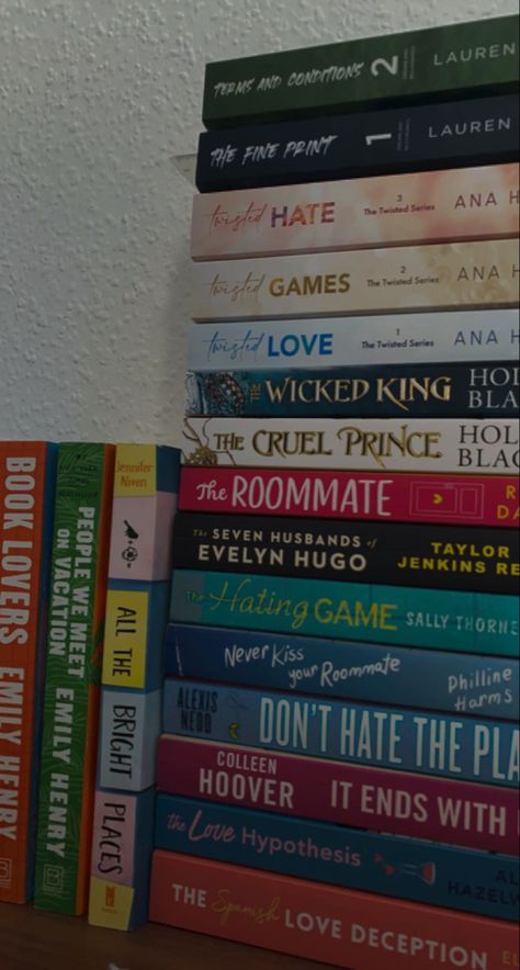 Romance Book Stack, Aesthetic Book Stack, Stacks Of Books, The Hating Game, Adventure Time Marceline, People Reading, Twisted Series, Enough Money, Book Stack