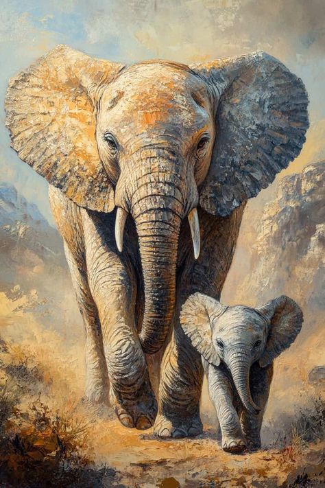 Elephant Painting Easy Canvas Ideas, Simple Art Projects, Elephant Paintings, Elephant Artwork, Bull Painting, Jellyfish Drawing, Elephant Pictures, Watercolor Fruit, Coffee Illustration