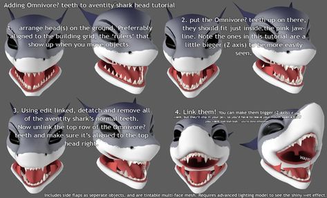 Second Life Marketplace - Omnivore? Shark Teeth for Aventity Shark v1 Shark Head, Shark Teeth, How To Buy Land, Second Life, Clip Ins, Mammals, Really Cool Stuff