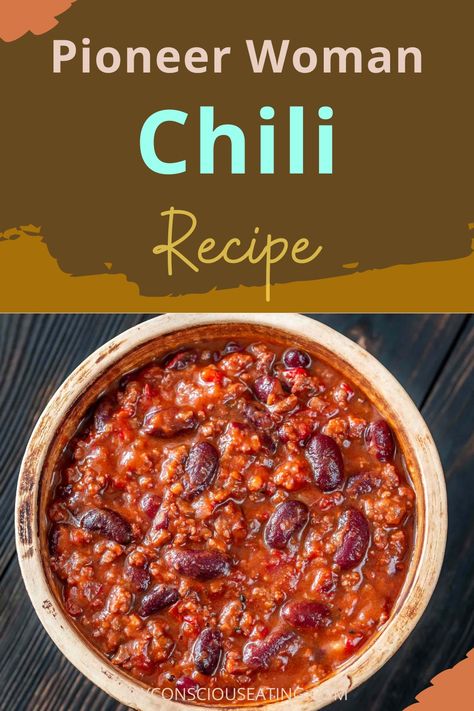 Chili in a bowl Chili Pioneer Woman, Pioneer Woman Chili Recipe, Chili With Beans And Ground Beef, Chili Recipe Pioneer Woman, Pioneer Woman Chili, Apple Coleslaw, Broccoli Cheese Soup Recipes, Hearty Chili, Pioneer Woman Recipes