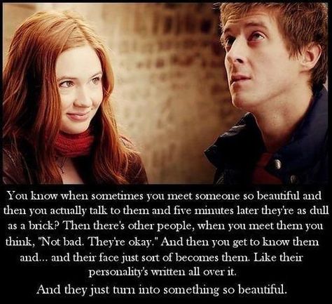 One of my favorite Doctor Who quotes of all time. Amy And Rory, Caitlin Blackwood, Doctor Who Merchandise, Rory Williams, Doctor Who Quotes, Amy Pond, Wibbly Wobbly Timey Wimey Stuff, Love Advice, Virginia Woolf