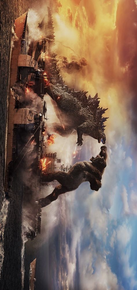 Godzilla Vs Kong Wallpaper, Godzilla Images, Godzilla Tattoo, Empire Wallpaper, Nasa Wallpaper, King Kong Art, Kong Godzilla, King Kong Vs Godzilla, Godzilla Vs Kong