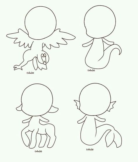 Not human chibi poses Chibi Base, Draw Chibi, Chibi Body, Chibi Sketch, 캐릭터 드로잉, Chibi Drawings, Poses References, Art Base, Kawaii Drawings