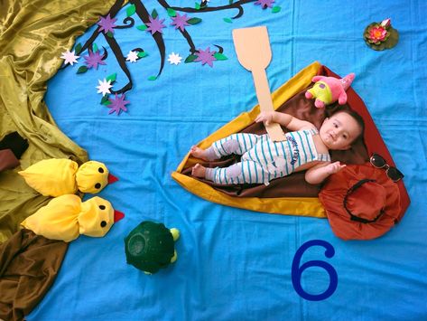 Rainbow Theme Baby Photoshoot, 5 Months Baby Photoshoot, Born Baby Pics, Creative Monthly Baby Photos, Rainbow Baby Photography, Baby Photography Poses, Baby Crafts Diy, Baby Boy Newborn Photography, One Month Baby