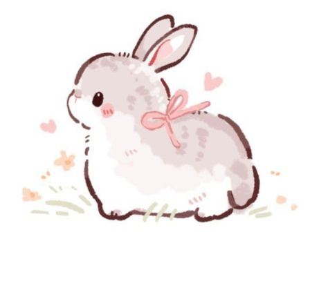 Bunny Pfp Drawing, Kawaii Bunny Art, Bunny Doodles, Cute Pp, Aesthetic Business, Bunny Drawing, Animal Doodles, Kawaii Illustration, Cute Animal Drawings Kawaii