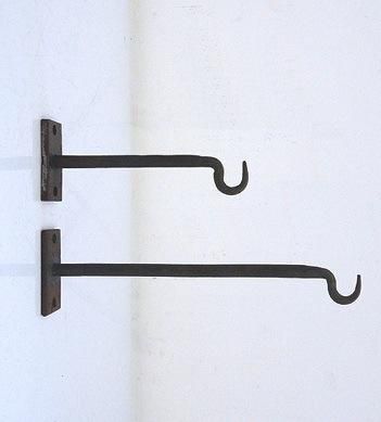 Iron Hooks from Brook Farm General Store $6    Use to hang the Blazon Gleam Pendants over the bed. Black Coat Hooks, Wrought Iron Hooks, Plant Hooks, Iron Hook, Plant Shelves, Hanging Hooks, Iron Wall, General Store, Plant Wall