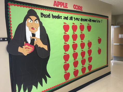 Snow White witch Apple Core board Snow White Witch, Disney Themed Classroom, Witch Board, Apple Core, Disney Classroom, Halloween Princess, Core Board, Fairy Stories, Elementary Classroom Decor