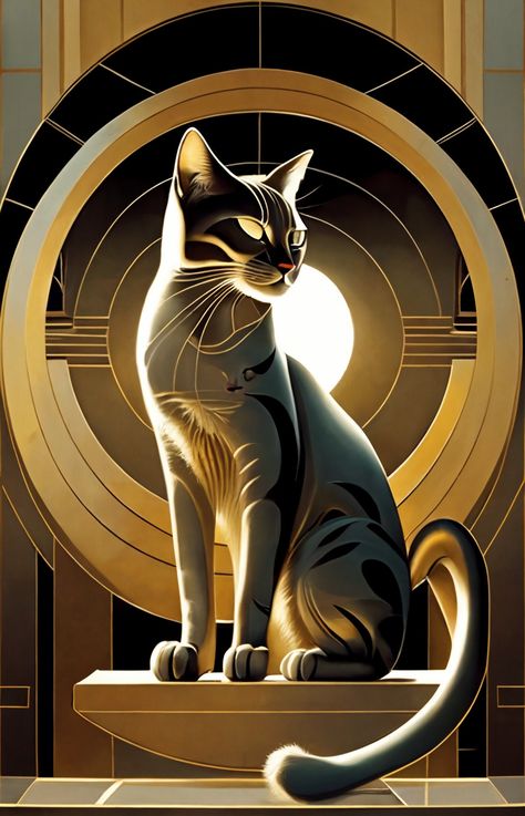 "This listing is for digital files of my piece called \"art Deco Cat v.5\".  The digital files make it easy for you own this piece and print it to the size you want and frame in your personal style. Thank you for looking at my site!  This is for personal use only! No Commercial use!  **This is for Digital Download Files of my art Only**  INCLUDED FILES  1. High resolution JPG file in 2:3 ratio for printing the following sizes: - 4\"x6\" - 8\"x12\" - 12\"x18\" - 16\"x24\" - 20\"x30\" - 24\"x36\" 2. High resolution JPG file in 3:4 ratio for printing the following sizes: - 6\"x8\" - 9\"x12\" - 12\"x16\" - 15\"x20\" - 18\"x24\" 3. High resolution JPG file in 4:5 ratio for printing the following sizes: - 4\"x5\" - 8\"x10\" - 11\"x14\" - 12\"x15\" - 16\"x20\" 4. High resolution JPG file in ISO ( Art Deco Animals, Art Deco Cat, Art Deco Prints, Art Deco Artwork, Art Deco Bar, Art Deco Print, Consciousness Art, Call Art, Art Gallery Wallpaper