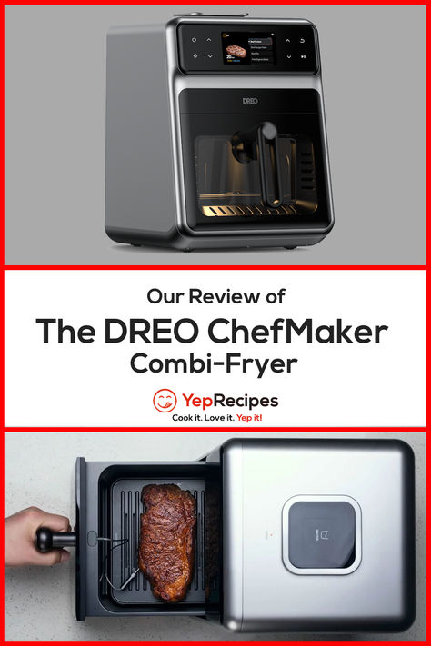 The DREO ChefMaker is a high-tech air-fryer with many features and we got a chance to test it out in the YepRecipes Kitchen before it became widely available. #air-fryer #review @YepRecipes Product Reviews, High Tech, Air Fryer