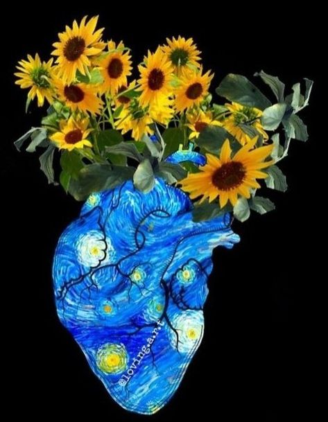 SUNFLOWER 🌻 (@sunflowerchives) / X Starry Night Heart, Night Heart, Style Artist, Artist Instagram, Travel Nature, Heart Art, Blue Heart, Van Gogh, Sunflower