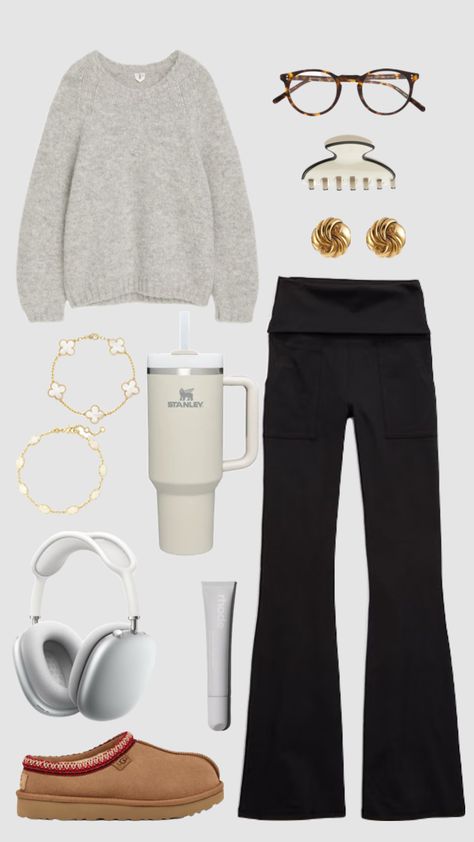 Chill outfit #fyp #outfitinspo #comfy #cute #stanley #shufflesfyp #foryoupage Chill Outfits Winter, Cute But Comfy Outfits, Cute Stanley, Chill Outfit, Outfit Inspo Casual, Cute Lazy Outfits, Chill Outfits, Cute Everyday Outfits, Warm Outfits