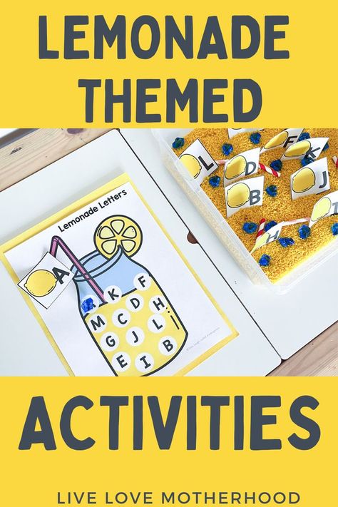 Get ready for summer with these fun lemonade themed activities! Review letters with this letter match freebie. Great way to keep busy on those rainy summer days. Save for later! Fun Lemonade, Preschool Summer Camp, Abc Countdown, Summer Preschool Activities, Summer Kindergarten, End Of The Year Activities, Literacy Activities Preschool, Lemon Crafts, Literacy Activities Kindergarten