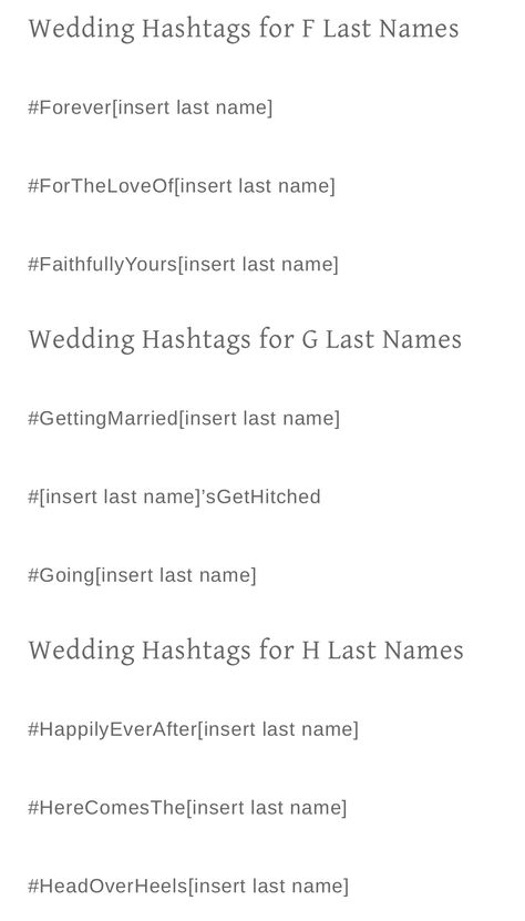 Wedding Last Name Hashtag Ideas, Wedding Slogans Last Name, Smith Wedding Hashtag Ideas, Wedding Hashtags With Last Names, Wedding Slogans Ideas, Last Name Wedding Hashtags, Wedding Hashtag Ideas, Engagement Hashtags, Wedding Slogans