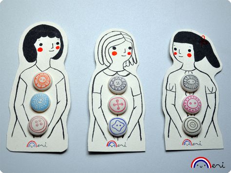 Buttons Illustration, Button Packaging, Clever Packaging, Cool Packaging, Unique Packaging, Graphic Design Packaging, Button Cards, Button Art, Creative Packaging