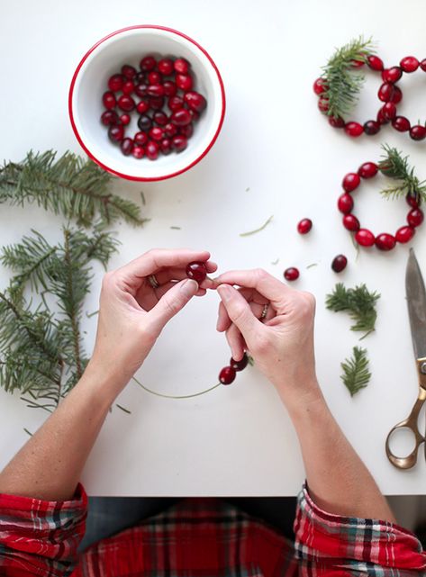 Holiday Wreaths Diy Christmas, Cranberry Wreath, Christmas Place Cards, Holiday Wreaths Christmas, Holiday Wreaths Diy, Tafel Decor, Christmas Wreaths Diy Easy, Mini Diy, Christmas Place