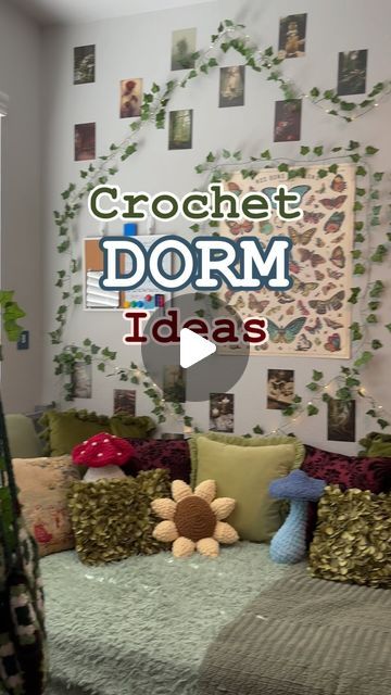 Crochet Room Decor Free Pattern, Crochet Dorm Decor, Crochet Hammock, Dorm Decoration, My Bedroom, Dorm Decorations, Follow For More, Crochet Projects, Free Pattern