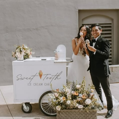 Your big day is even sweeter with a few scoops atop a waffle cone from the Sweet Tooth Ice Cream Cart! 

Photo: Wedding Ice Cream Bar, Ice Cream Wagon, Ice Cream Catering, Ice Cream Wedding, Wedding Wishlist, Ice Cream Cart, Event Bar, Waffle Cone, Vintage Ice Cream