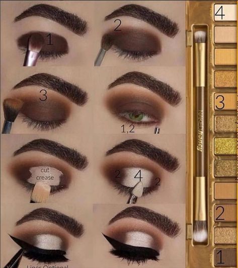 How to draw eyeshadow makeup tutorials step by step? - Lilyart Smokey Eye Makeup Steps, Make Up Designs, Makeup Pictorial, Makeup Tutorial Eyeshadow, Eye Makeup Pictures, Eye Makeup Steps, Pinterest Makeup, Eye Makeup Designs, Makeup Step By Step