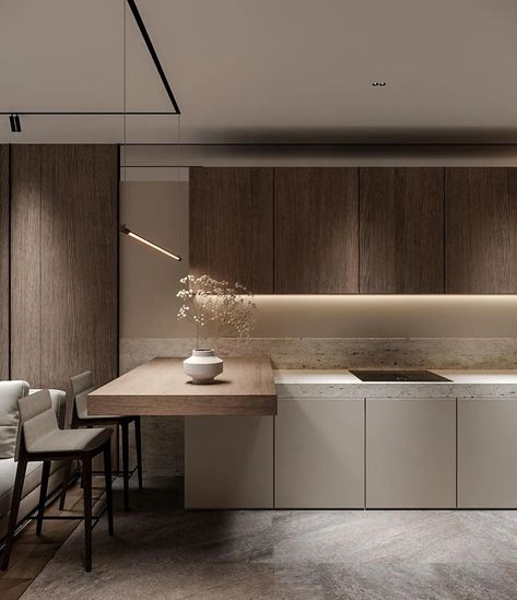 Bulthaup Kitchen, Modern Minimalist Kitchen, Condo Interior, Minimalist Kitchen Design, Kitchen Design Plans, House Design Kitchen, Lighting Design Interior, Kitchen Room Design, Kitchen Inspiration Design