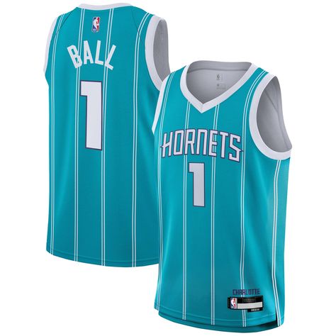 PRICES MAY VARY. Officially Licensed: This jersey is officially licensed by the NBA, ensuring authentic team logos and quality craftsmanship. Premium Material: Made from 100% polyester, this jersey features double-knit fabric with a mesh texture, ensuring breathability and comfort during intense games or playtime. Player Tribute: Celebrate one of the Charlotte Hornets's star players with this LaMelo Ball #1 jersey, featuring Hornets-applied twill team and player details for an authentic and dura Gordon Hayward, Lamelo Ball, Charlotte Hornets, Nba Jersey, Boys Nike, Custom Jerseys, Hornet, Basketball Jersey, Big Boys