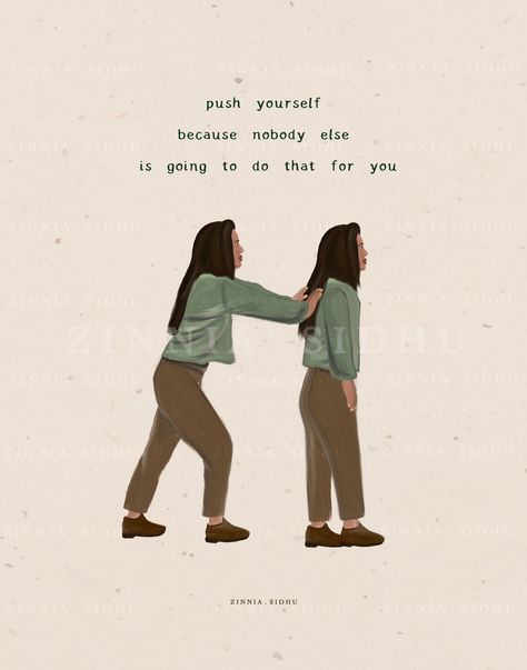 PUSH YOURSELF. This beautiful print of a handmade illustration will surely add an edge and will give you a perfect dose of positivity whenever you need it. Add this to your home or office as a visual reminder for days when you need that extra push. Available in three sizes 8x10, 11x14, 16x20 inches Available options : 1. PAPER PRINT ONLY -Giclée print on thick archival matte paper 2.FRAMED PRINT - Giclée print on thick, archival matte paper - Shatter proof, acrylic to protect the artwork - 3/4” Pushing Yourself Quotes, Handmade Illustration, Yourself Quotes, Push Yourself, Art Prints Online, Inspirational Art, Paper Print, Be Yourself Quotes, Printed Paper