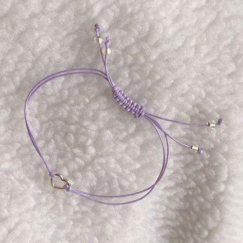 Purple Line, Infinity Charm, Adjustable Knot, Bracelet Knots, Simple Bracelets, Bracelet Diy, Metal Heart, Bracelet Online, Sliding Knot