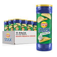 Lays Stax, Package Food, Snacks Chips, Olivia Jade, Cheesy Dip, Baby Birthday Invitations, Potato Crisps, Birthday Items, Sour Cream And Onion