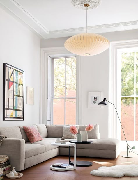 Nelson Saucer Pendant, Saucer Lamp, Nelson Bubble, Lighting Dining Room, Dining Room Modern, Paper Pendant, Bubble Lamp, Lamp Tables, Pantone Color Of The Year