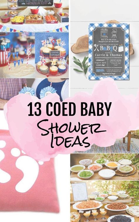 13 Summer Co Ed Baby Shower Ideas Co Ed Baby Shower Themes, Co Ed Baby Shower Ideas, Coed Baby Shower Ideas, Coed Baby Shower Themes, Coed Baby Shower Invitations, Baby Shower Games Coed, Couples Baby Showers, Baby Shower Bbq, Coed Baby Shower