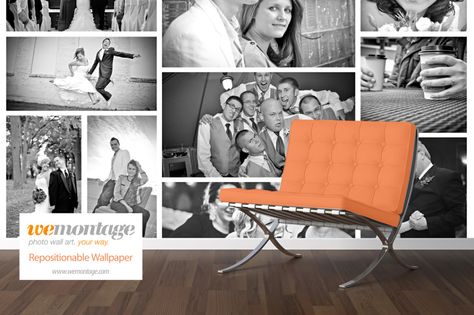 Decorate Your Home with Photos and WeMontage Removable Photo Wallpaper! Custom Photo Wallpaper, Interior Design Photos, Living Styles, Barcelona Chair, Butterfly Chair, Photo Wall Art, Custom Artwork, Photo Wallpaper, Cool Walls