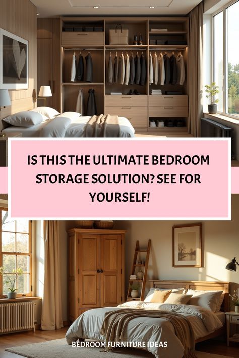 Elegant bedroom featuring a large, organized built-in wardrobe Cozy Bed Frames, Lift Up Bed, Chic Bedside Table, Ultimate Bedroom, Furniture Storage Ideas, Storage Solutions Bedroom, Laundry Room Wallpaper, Bedroom Furniture Ideas, Hidden Compartments