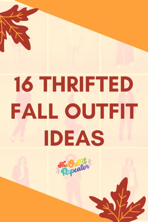 A Fall Clothing Haul, Y'all! | www.theoutfitrepeater.com Fall Thrift Outfits, Thrifted Fall Outfits, Thrifting Outfits Ideas, Red Palazzo Pants, Fall Thrift, Outfit Repeater, Pink Denim Jacket, Brown Faux Leather Jacket, Orange Cardigan