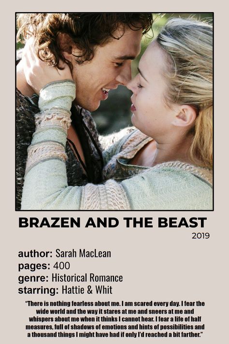 Brazen and the Beast (The Bareknuckle Bastards 2) --> Sarah MacLean Sarah Maclean, Books Posters, Book Posters, Wide World, Historical Romance, I Can Not, I Am Scared, The Beast, Romance