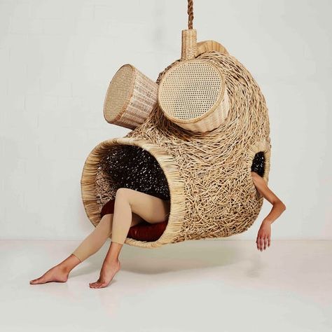 Porky Hefer's Hanging Chairs Are Cheeky Works of Art | Apartment Therapy Nest Chair, Hanging Seats, Hanging Chairs, Carlo Scarpa, Diy Chair, Cool Chairs, Furniture Inspiration, African Design, Art Furniture