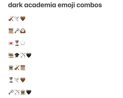 Dark Academia Emoji Combos, Dark Academia Emojis, Dark Academia Usernames, Good Apps For Iphone, Dark Acadamia, Username Ideas, Instagram Photo Inspiration, Dark Academia, Photo Inspiration