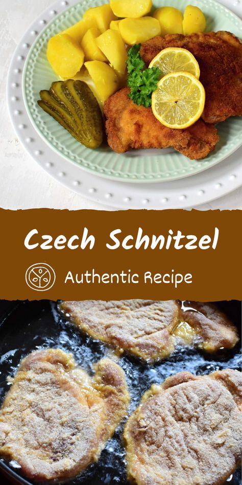 Easy Czech Recipes, Foreign Dinner Recipes, Czech Food Recipes, Czech Recipes Traditional, Bohemian Recipes, Bohemian Food, Slovakian Food, German Schnitzel, Czech Desserts