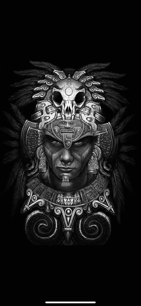 Aztec Warrior Wallpaper, Tattoos Warrior, Tattoo Warrior, Aztec Warrior Tattoo, Aztec Tattoos Sleeve, Aztec Drawing, Mexico Tattoo, Aztec Artwork, Jaguar Tattoo