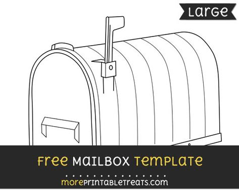 Free Mailbox Template - Large Mailbox Template Printable, Mailbox Template, Large Printable Letters, Usps Mailbox, Printable Crossword Puzzles, Large Mailbox, Bunny Templates, Valentine Mailbox, Daily Printable