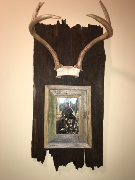 Deer Antler Mount Craft Antler Mount Diy, Deer Antler Mount Ideas, Antler Decor Ideas, Deer Antler Decor Ideas, European Deer Mount Ideas, Antler Mount Ideas, European Deer Mount, Skull Mount Ideas, Hunting Bedroom