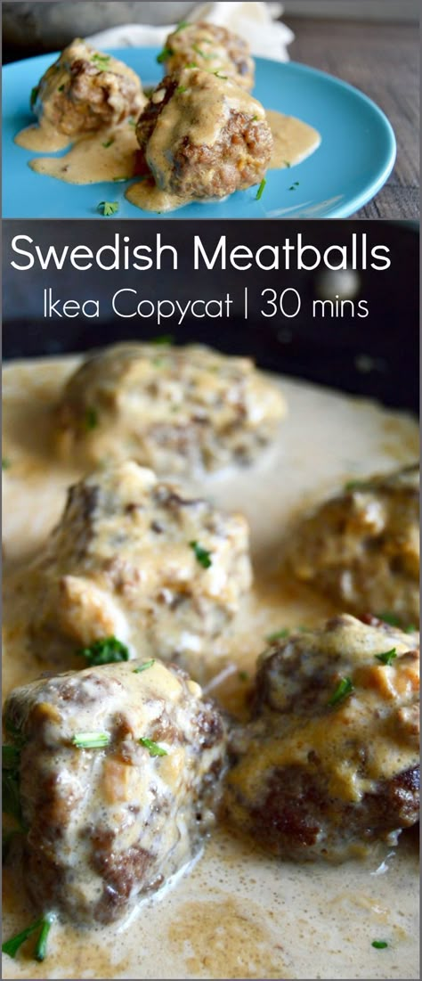 Swedish Meatballs Ikea, Meatballs Ikea, Authentic Swedish Meatballs, Ikea Swedish Meatballs, Beef Entrees, Pantry Ingredients, Pot Luck, Swedish Meatballs, Cat Recipes