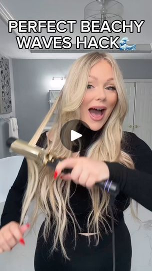 65K views · 2.5K reactions | Perfect beachy waves hack ✨🌊

#reels #reel #makeup #beauty #bestmakeup #makeuptutorial #makeupvideos #beautyvideos #makeupreels #beautyreels #makeuphacks #hair #hairhacks #beachywaves #beachwaves | KELLY STRACK | kellystrackofficial · Original audio Kelly Strack, Loose Beach Waves, Easy Beach Waves, Beach Waves Hair Tutorial, Beach Waver, Beachy Waves Hair, Mermaid Waves, Beach Wave Hair, Beachy Waves