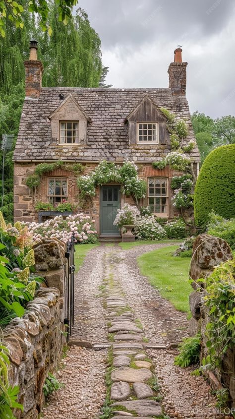 Traditional Irish House, Cozy Countryside Cottages, Quaint Cottage Exterior, Cottage Houses Aesthetic, Row Of Cottages, Dream House Exterior Uk, Escape To The Country Houses, Cosy Home Exterior, Cottage In England