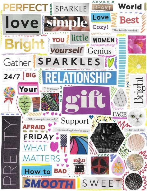 Free Collage Templates, Magazine Words, Words Collage, Free Collage, Word Collage, Collage Book, Magazine Collage, Collage Ideas, Collage Background