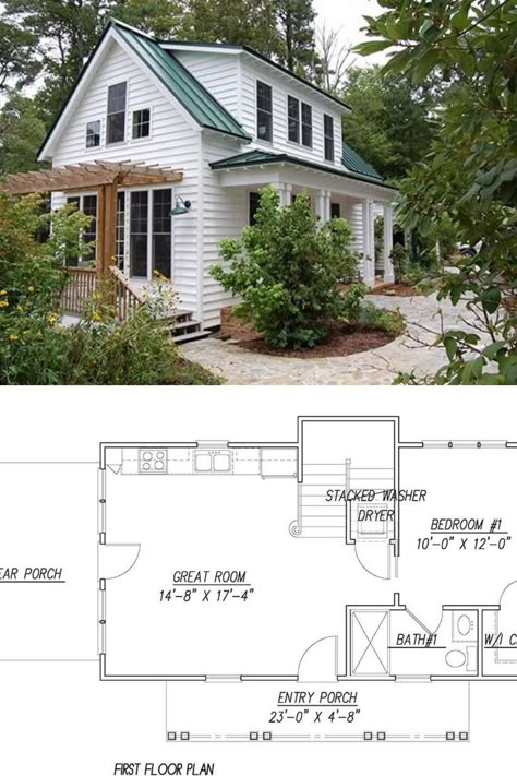 Two Bedroom Small House, Cottage 3 Bedroom House Plans, 2 Story Cottage Floor Plans, Two Bedroom Bungalow House Plans, Small Home Floor Plans 2 Story, Small Corner Lot House Design, Loft Cottage Plans, Katrina Cottage Plans, 3 Bedroom Small House Design