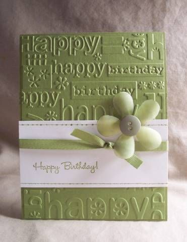 Happy Birthday Embossing Folder, Card Magic, Birthday Friend, Birthday Sister, Bday Cards, Ideas Craft, Quotes Happy, Cricut Cards, Embossed Cards