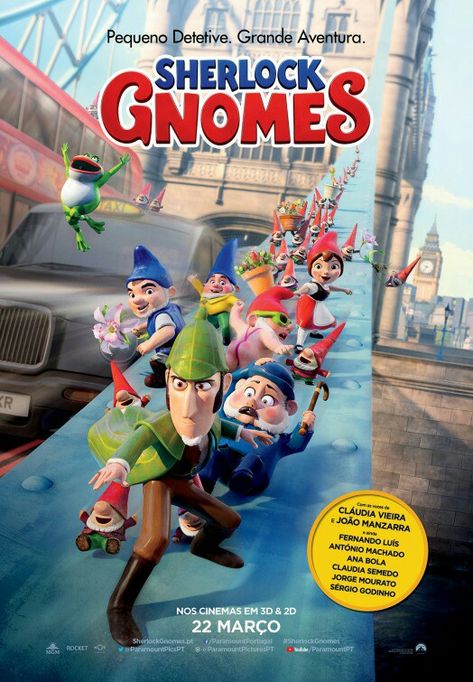 Sherlock Gnomes movie posters and artwork #movieposters #movietwit #MovieBuff #MovieReview #movietalk #SherlockGnomes #animation Sherlock Aesthetic, Sherlock Gnomes, Super Troopers, Full Mon, Office Movie, A Wrinkle In Time, Live Hd, 2018 Movies, Garden Gnomes