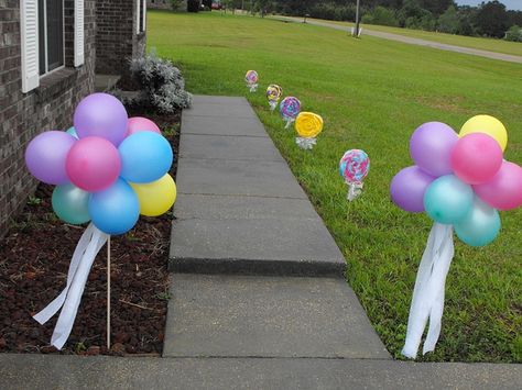 Balloon Walkway Entrance, Balloon Walkway, Entry Walkway, Giant Lollipop, Ballon Decoration, Balloon Topiary, Birthday Gathering, My Little Pony Party, Outdoor Birthday