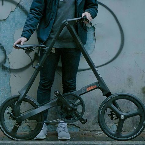 Strida C1 Carbon Fiber Folding Bike Bike Bike, Mountain Bike Shoes, Bicycle Maintenance, Cool Bike Accessories, Bicycle Frame, Cycling Bicycles, Cargo Bike, Cycling Art, Bike Shoes