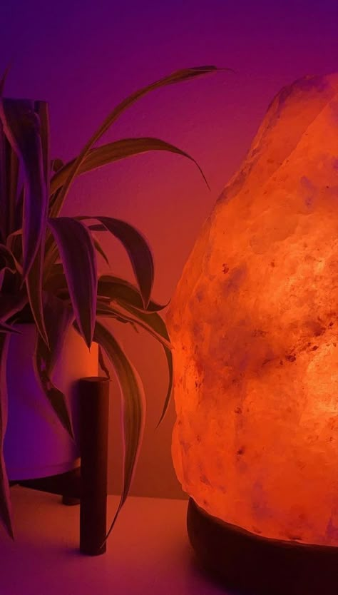 Sunset Lamp Wallpaper Iphone, Orange Lamp Aesthetic, Sun Lamp Aesthetic, Orange Light Aesthetic, Salt Lamp Aesthetic, Sunrise Lamp, Rock Salt Lamp, Himalayan Rock Salt Lamp, Sun Lamp